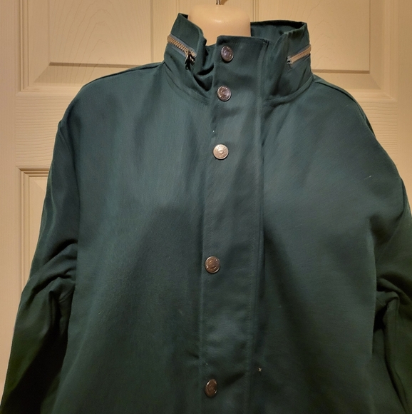 Umbro Hunter Green Coat with Cap Medium - Picture 2 of 10